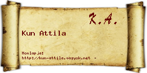 Kun Attila névjegykártya